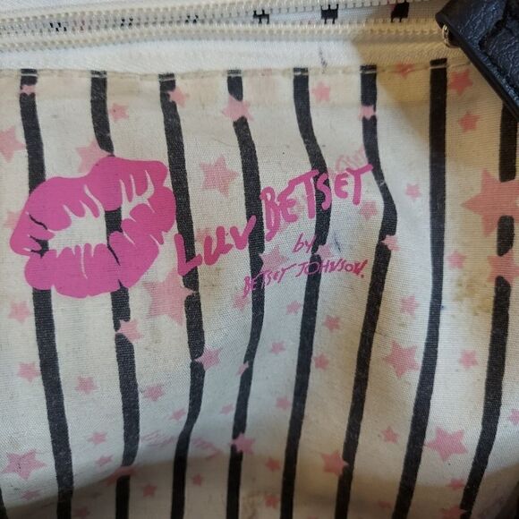 ‎Betsey Johnson quilted mini backpack pink black Lu Two - Picture 5 of 16